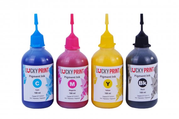 фото Пигментные чернила для Epson изображение Пигментные чернила для Epson Lucky Print (4*100 ml)
