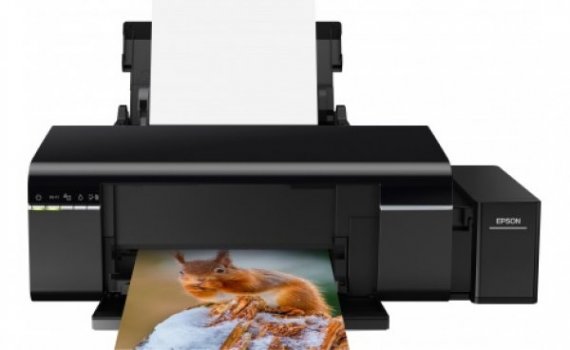 фото Epson L805 c чернилами изображение Принтер Epson L805 с СНПЧ и чернилами Lucky Print