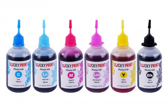 фото Фоточернила (водорастворимые) для Epson L805 изображение Фото-чернила для Epson L805 Lucky Print (6*100 ml)