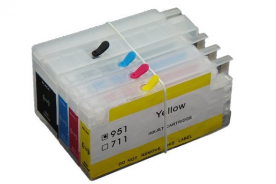 фото ПЗК для HP 8660 изображение Перезаправляемые картриджи HP Officejet Pro 8660