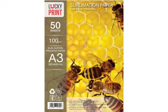 фото Сублимационная бумага изображение Сублимационная бумага Lucky Print (А3, 50 листов, 100гр.) Transfer paper