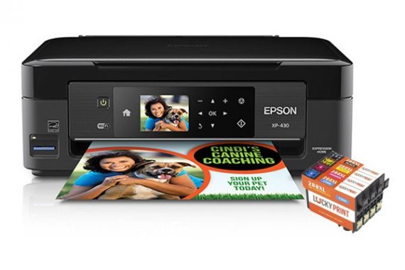 фото Epson Expression Home XP-430 изображение МФУ Epson Expression Home XP-430 с картриджами Lucky Print