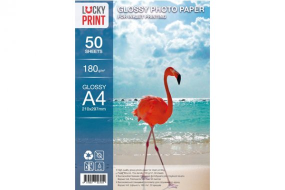 фото Глянцевая фотобумага Lucky Print Epson WF-4630 изображение Глянцевая фотобумага Lucky Print для Epson WorkForce Pro WF-4630 (A4, 180г/м2), 50 листов