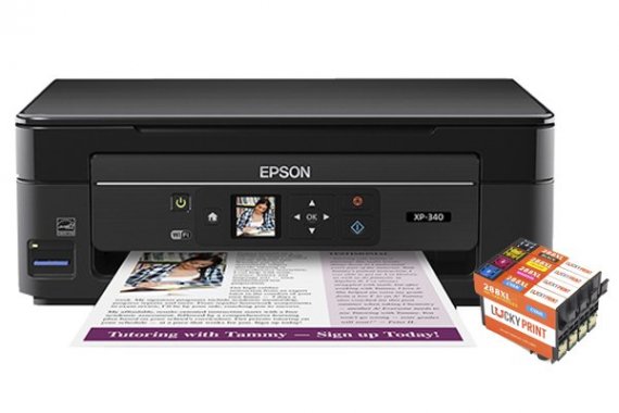 фото Epson XP-340 изображение МФУ Epson Expression Home XP-340 с картриджами Lucky Print