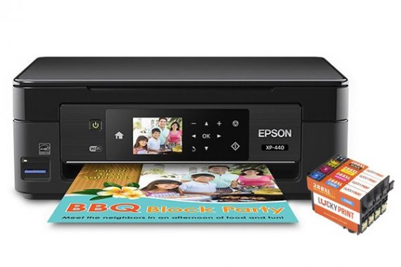 фото Epson XP-440 изображение МФУ Epson Expression Home XP-440 с картриджами Lucky Print