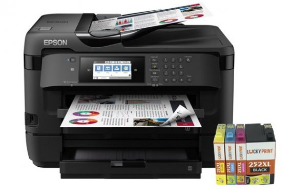 фото Epson WF-7720DTWF изображение МФУ Epson WorkForce WF-7720DTWF с совместимыми картриджам