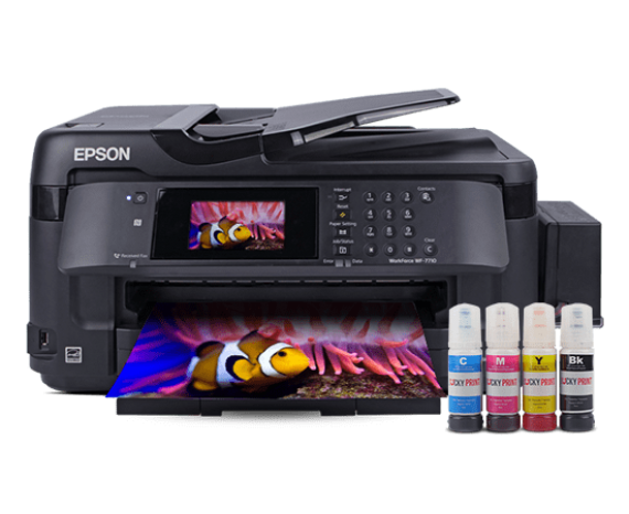 фото Epson WF-7710DWF изображение МФУ Epson WorkForce WF-7710DWF с Бесконтактной СНПЧ