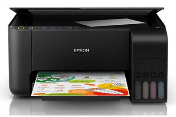 фото Epson L3150 с чернилами изображение МФУ Epson L3150 с СНПЧ и чернилами Epson
