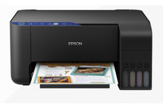 фото Epson L3151 с чернилами изображение МФУ Epson L3151 с СНПЧ и светостойкие чернилами Lucky Print